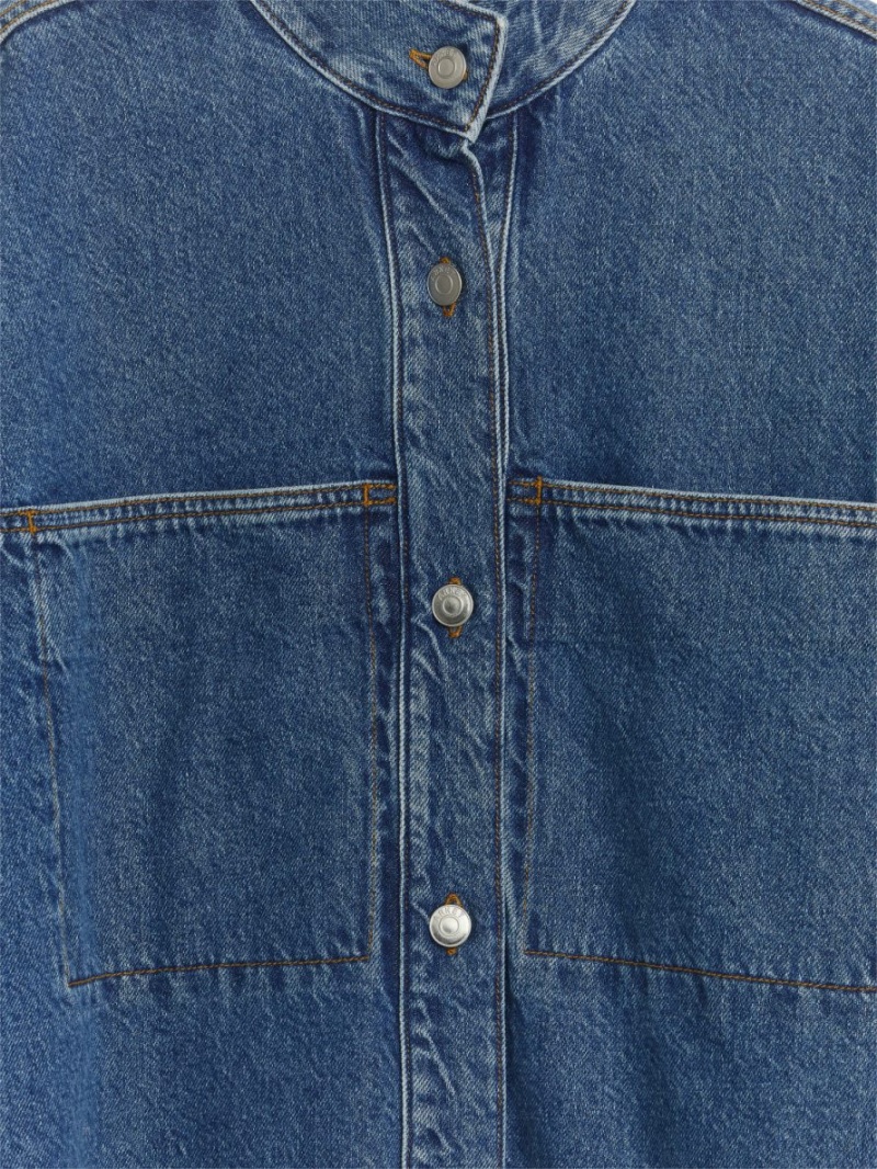 Koszule Arket Denim Damskie Niebieskie | Polska SROWE-8657
