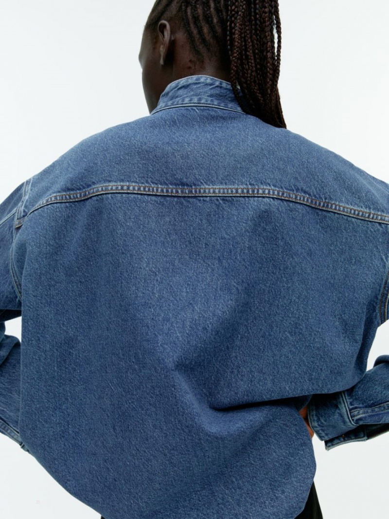 Koszule Arket Denim Damskie Niebieskie | Polska SROWE-8657