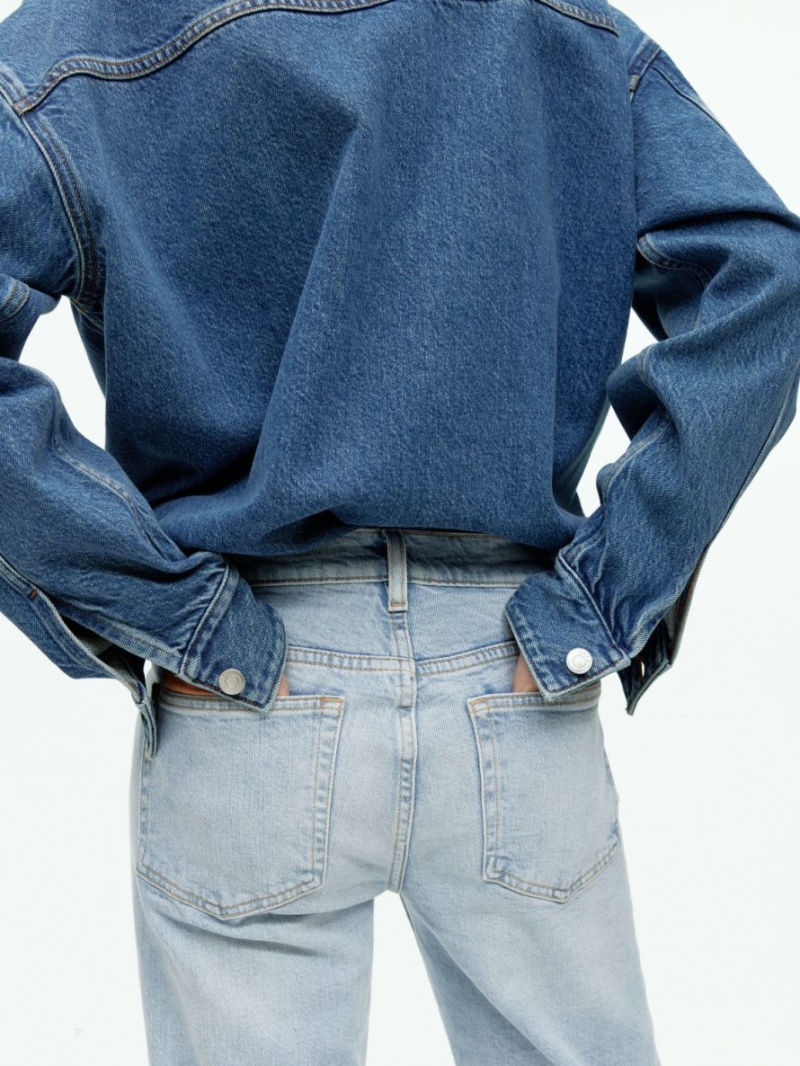 Koszule Arket Denim Damskie Niebieskie | Polska SROWE-8657