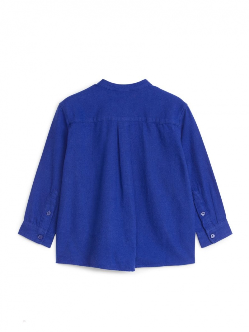 Koszule Arket Flannel Chłopięce Głęboka Niebieskie | Polska WRKNB-2479