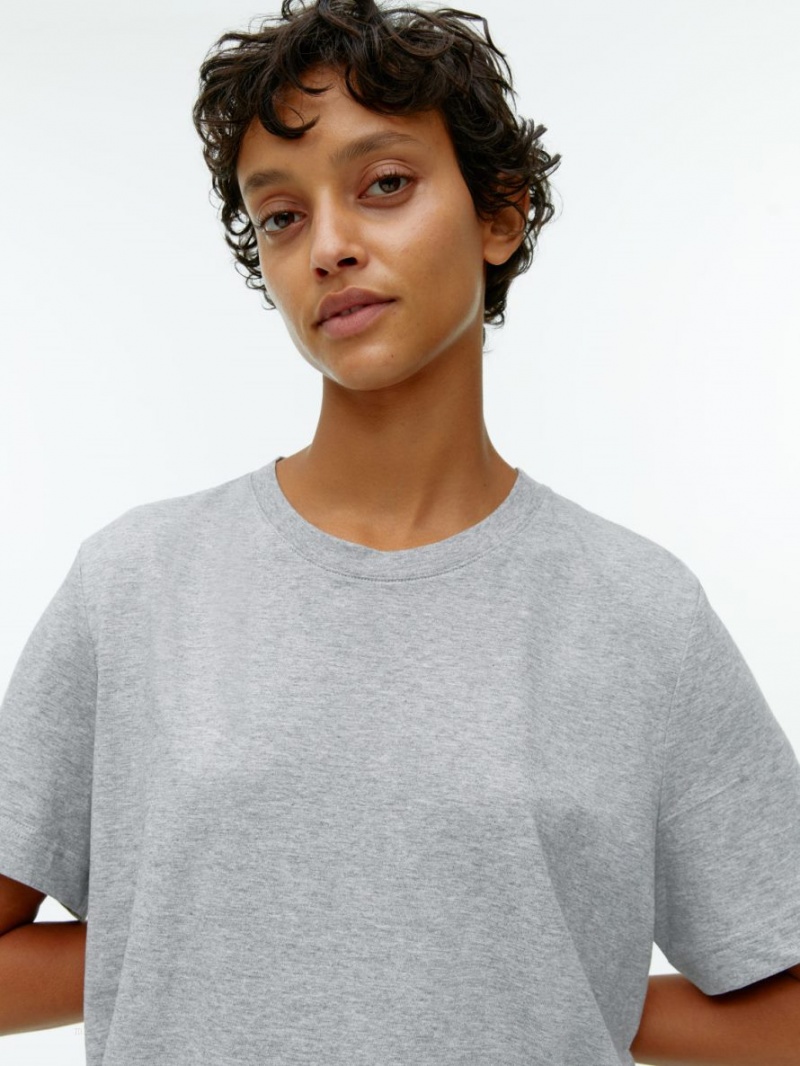 Koszulki Arket Crew-Neck Damskie Szare | Polska JBXVO-6234