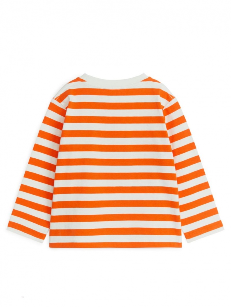 Koszulki Arket Long-Sleeved Chłopięce Pomarańczowe Białe | Polska GFKHD-5284