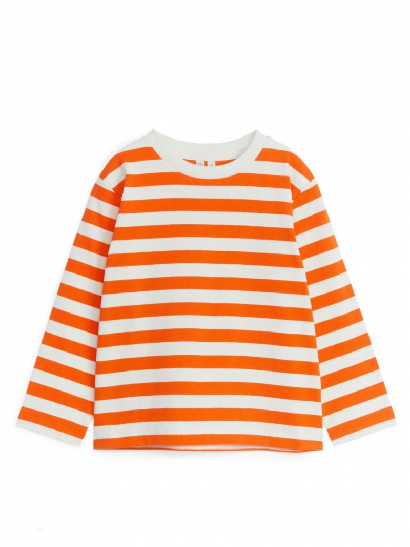 Koszulki Arket Long-Sleeved Chłopięce Pomarańczowe Białe | Polska GFKHD-5284