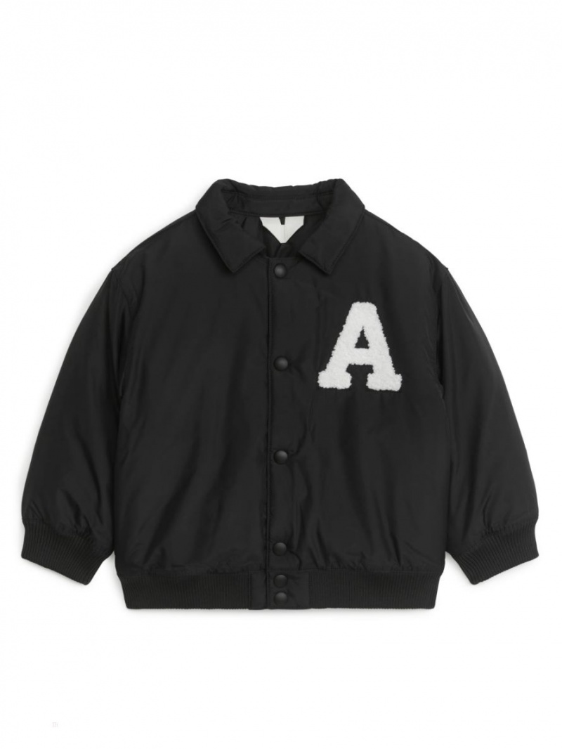 Kurtka Arket Varsity Chłopięce Czarne | Polska UITFQ-4608