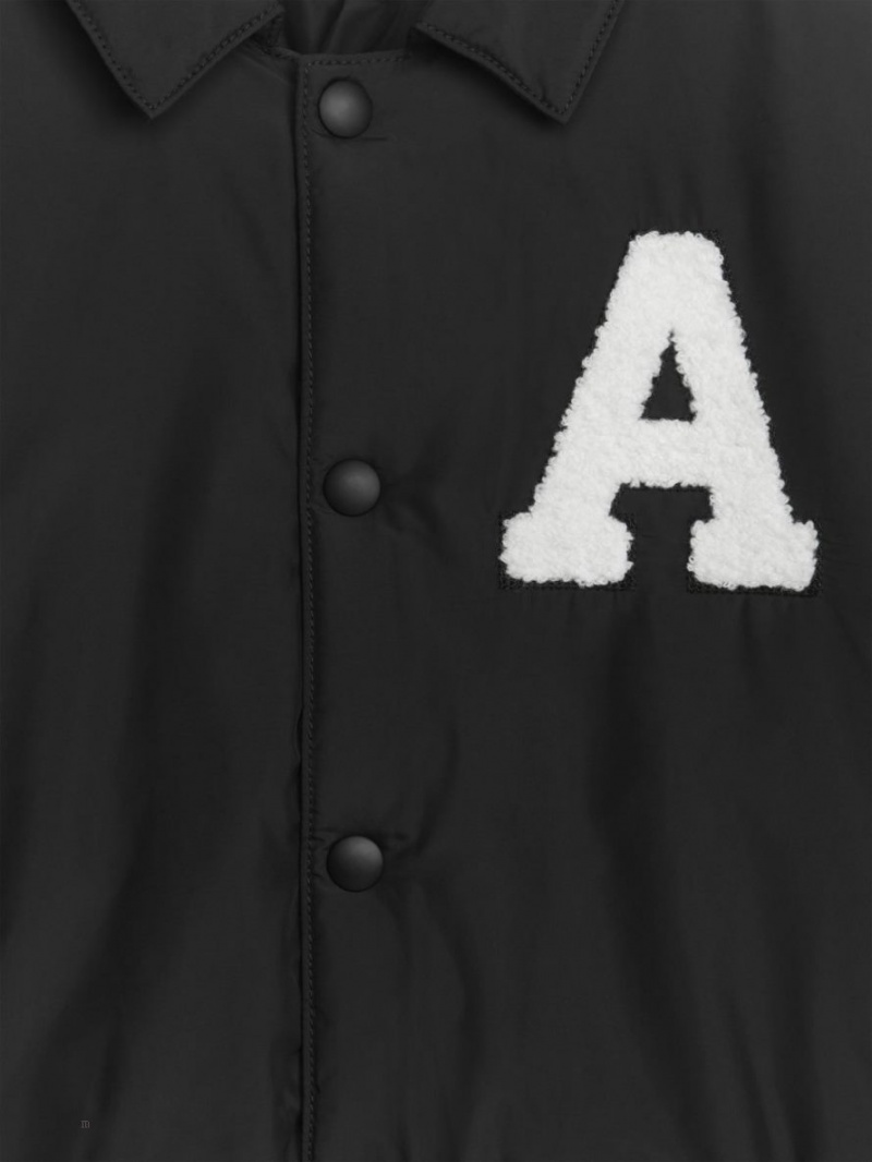 Kurtka Arket Varsity Chłopięce Czarne | Polska UITFQ-4608