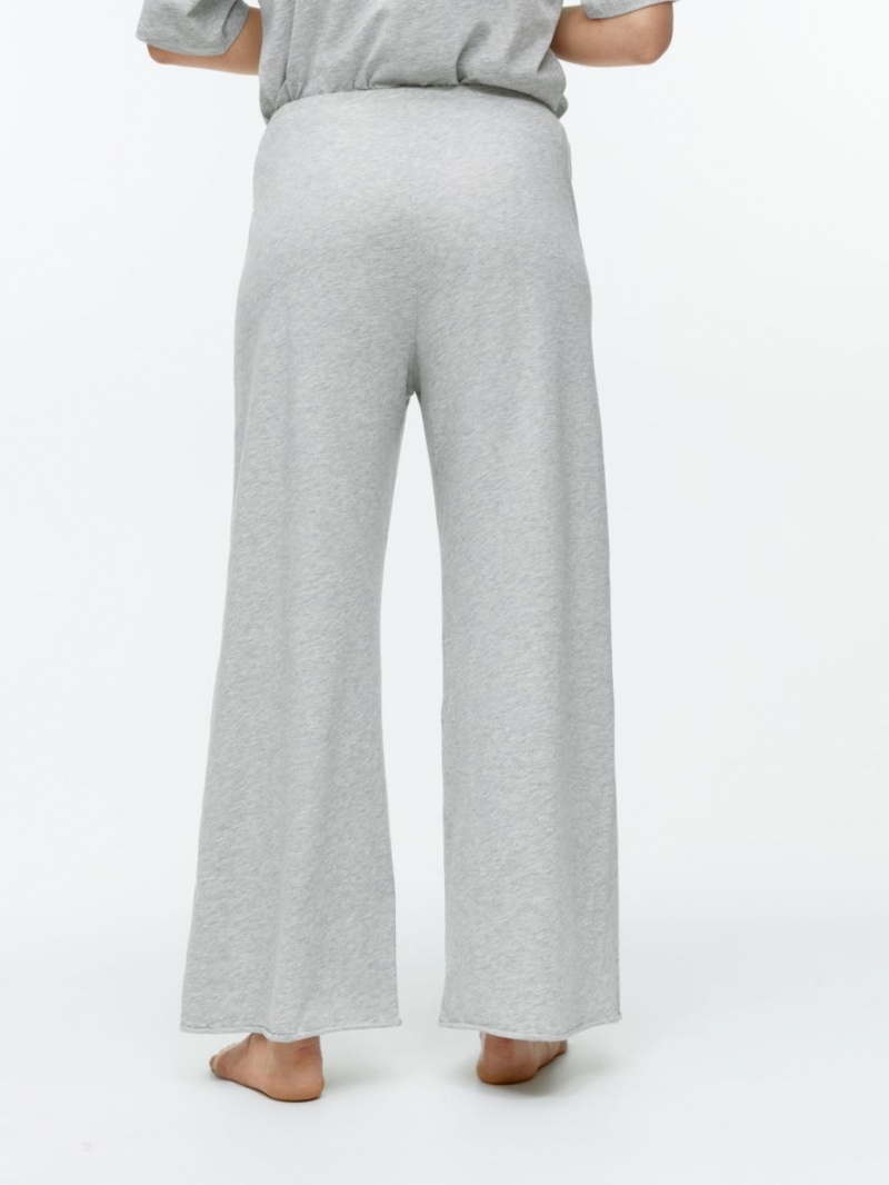 Portki Arket Bawełniane Pyjama Damskie Szare | Polska SDGJU-5624