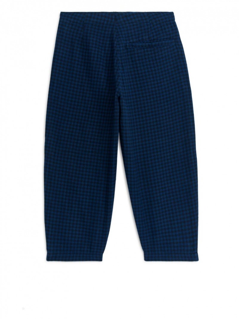 Portki Arket Gingham Flannel Chłopięce Niebieskie | Polska USDGY-9207