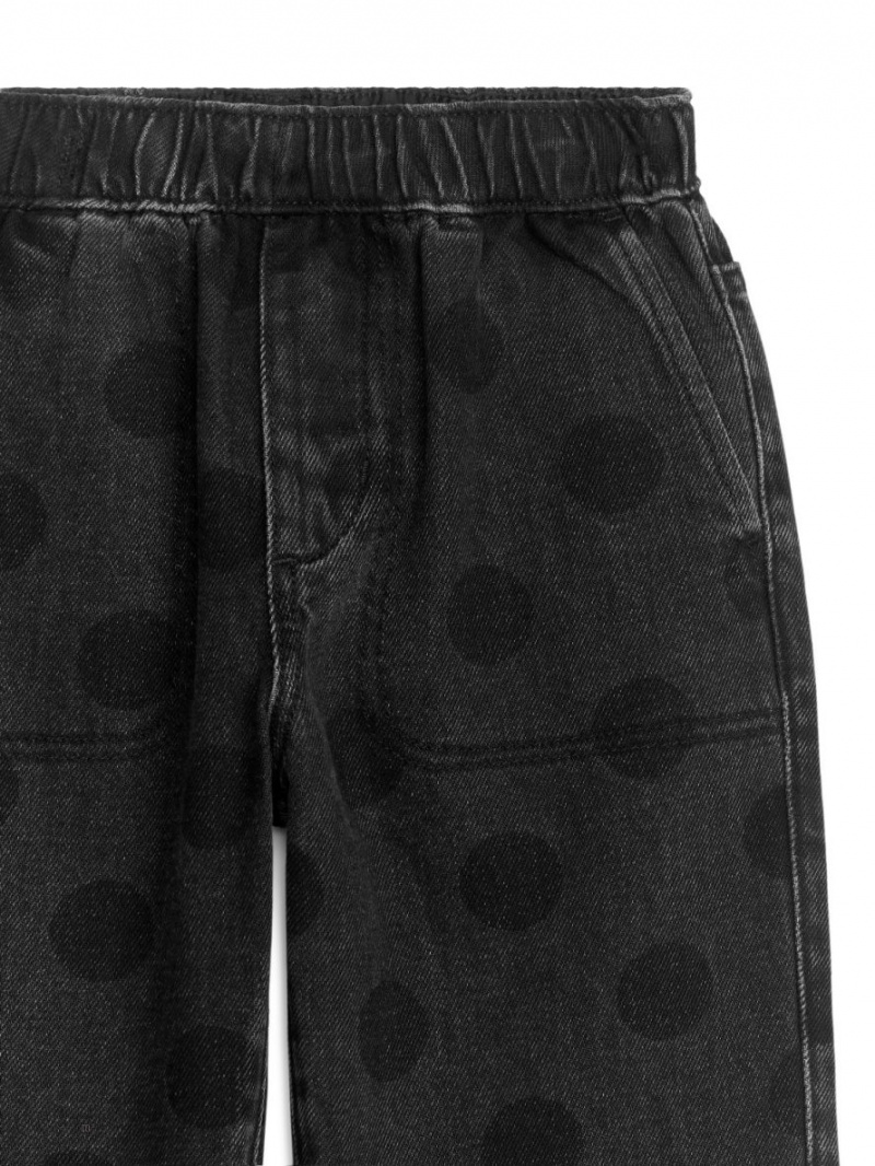 Portki Arket Pull-on Denim Chłopięce Czarne | Polska CRYIL-8235