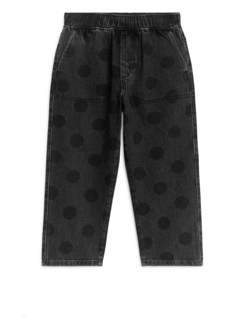 Portki Arket Pull-on Denim Chłopięce Czarne | Polska CRYIL-8235