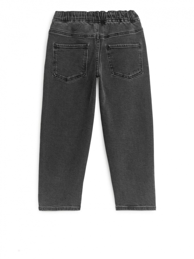 Portki Arket Pull-on Denim Dziewczynka Czarne | Polska KUEOH-0781