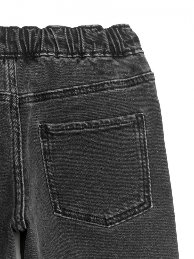 Portki Arket Pull-on Denim Dziewczynka Czarne | Polska KUEOH-0781