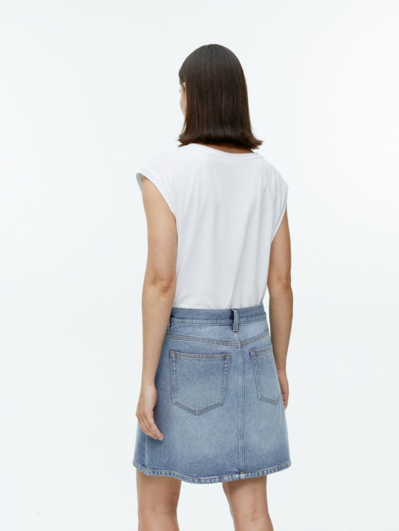 Spódnica Arket Mini Denim Damskie Głęboka Niebieskie | Polska OIHVD-3628