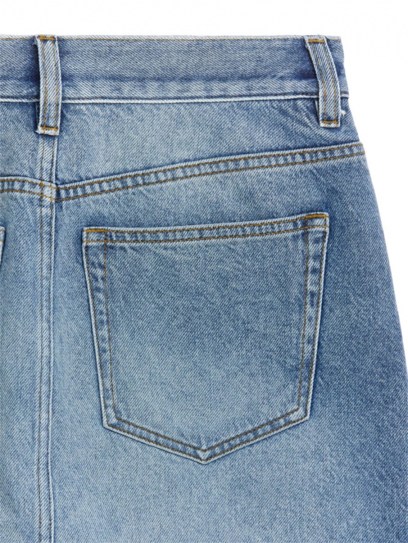 Spódnica Arket Mini Denim Damskie Głęboka Niebieskie | Polska OIHVD-3628