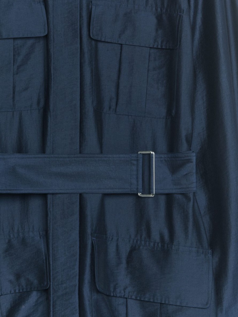 Sukienka Arket Belted Utility Damskie Ciemny Niebieskie | Polska UPWJC-5180