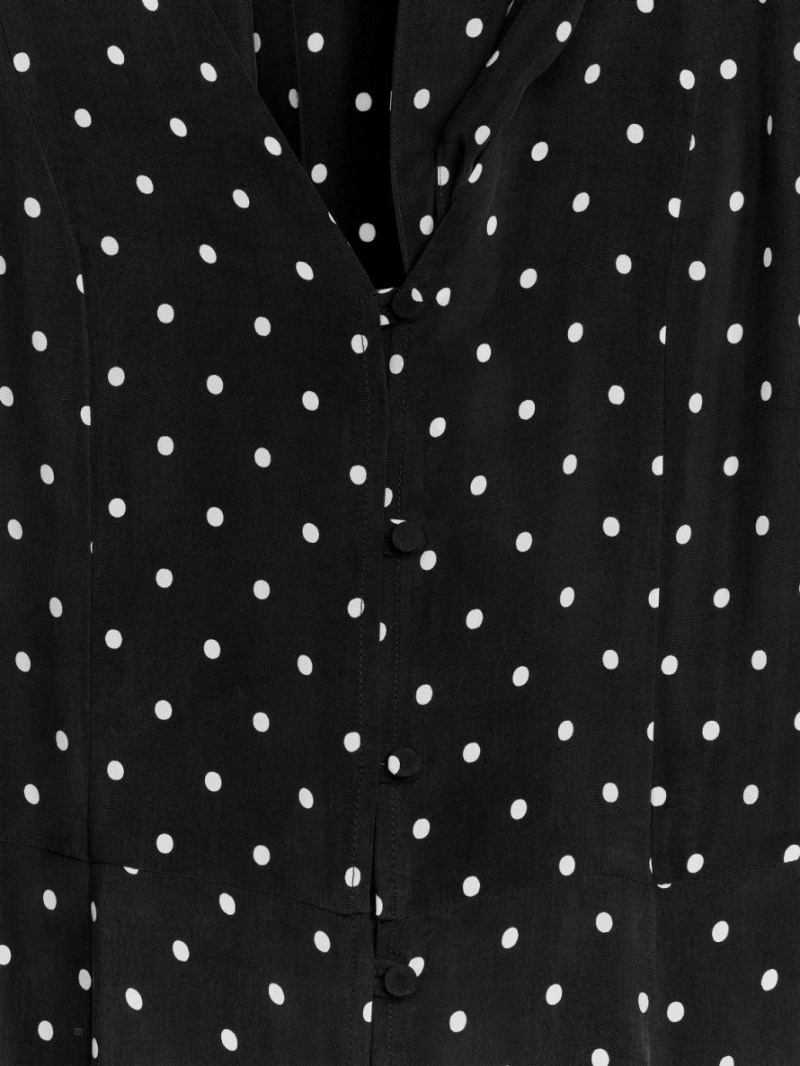 Sukienka Arket Scarf-Detail Maxi Damskie Czarne | Polska OPTEU-2830