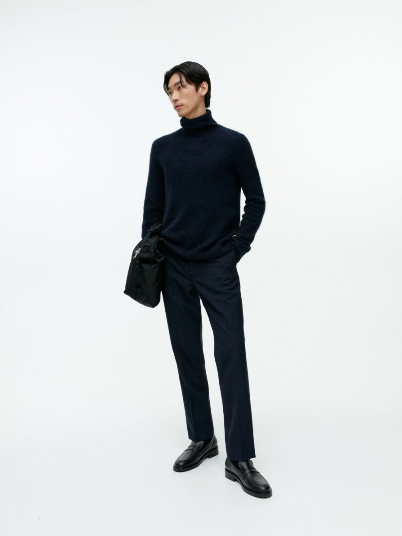 Sweter Arket Alpaca-Merino Roll-Neck Męskie Ciemny Niebieskie | Polska BEDJZ-4865