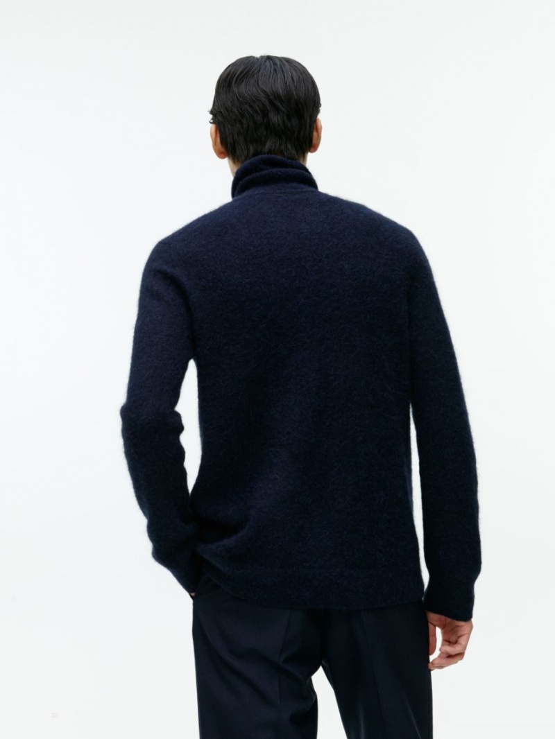Sweter Arket Alpaca-Merino Roll-Neck Męskie Ciemny Niebieskie | Polska BEDJZ-4865