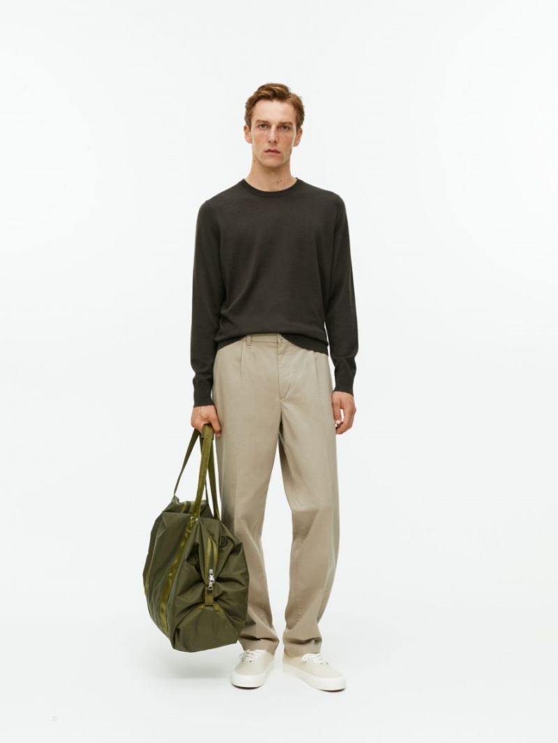 Sweter Arket Fine Knit Merino Męskie Ciemny Brązowe | Polska NYJOG-7364