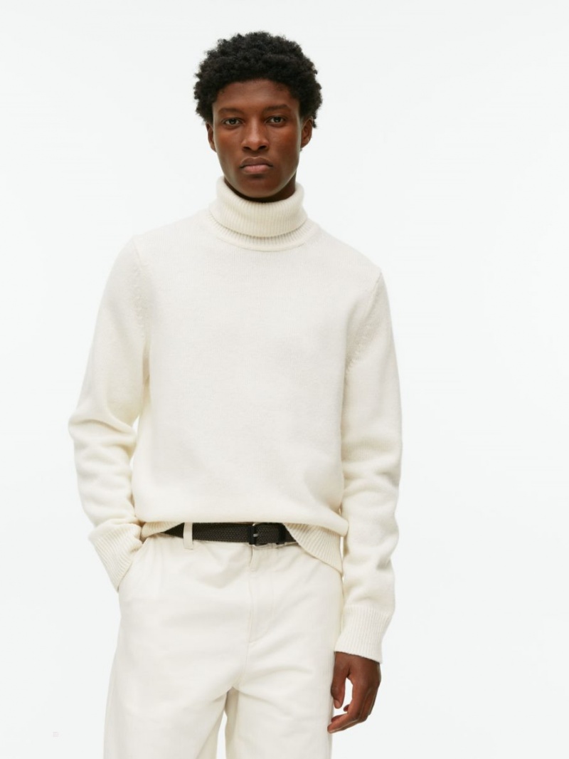 Sweter Arket Merino Roll-Neck Męskie Białe | Polska MIQKV-2345