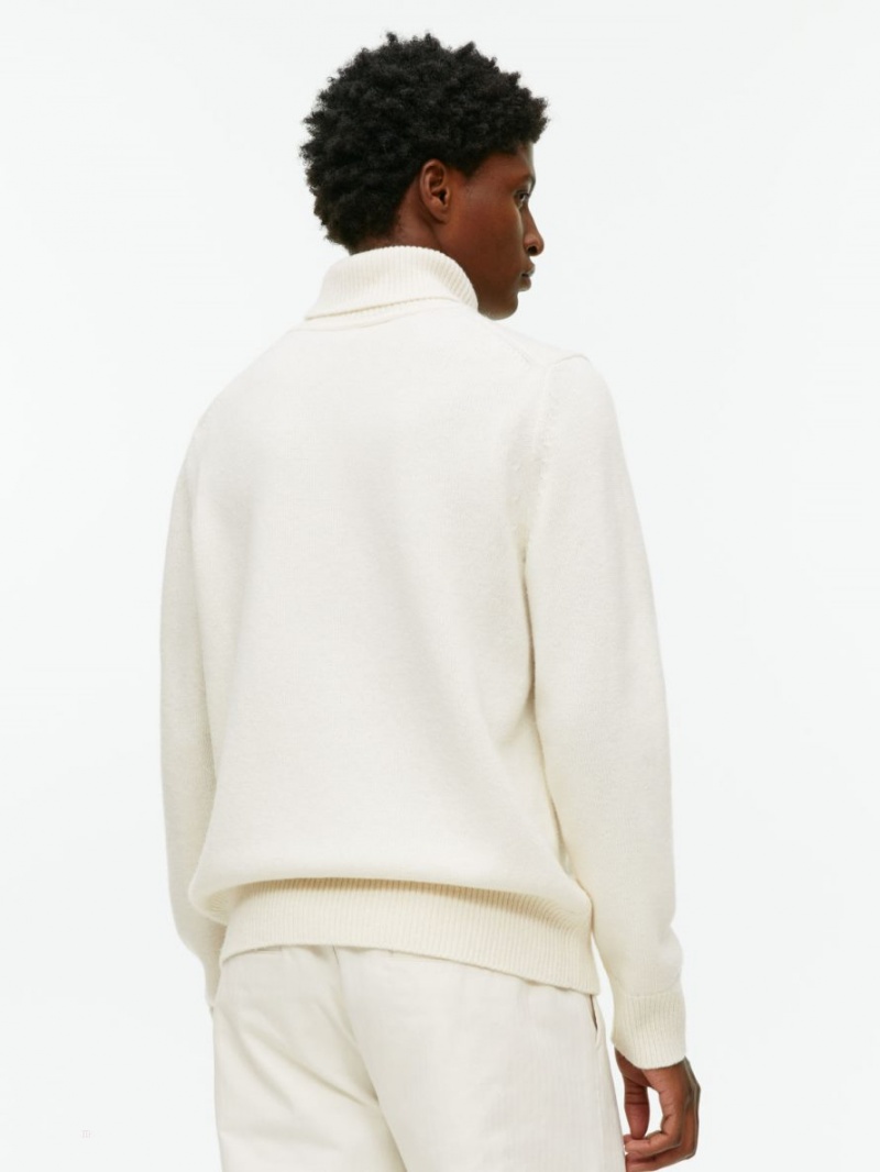 Sweter Arket Merino Roll-Neck Męskie Białe | Polska MIQKV-2345
