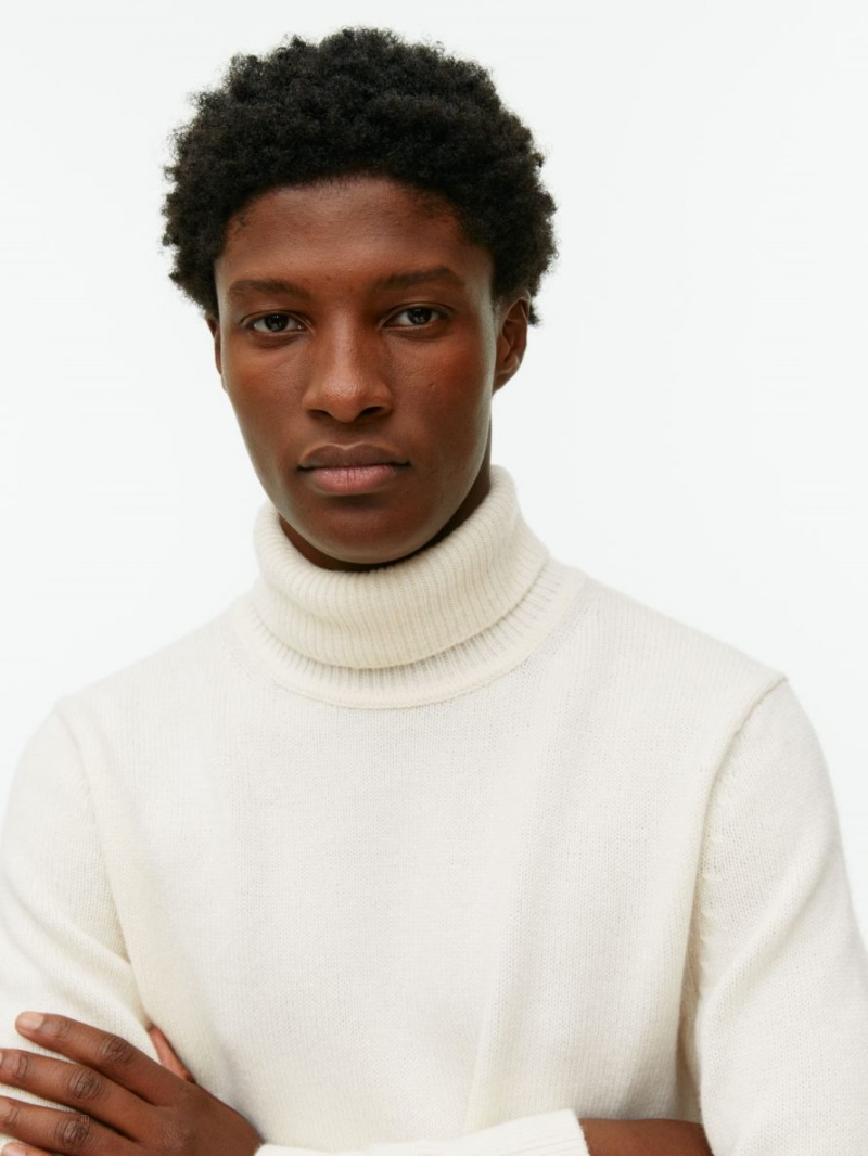 Sweter Arket Merino Roll-Neck Męskie Białe | Polska MIQKV-2345