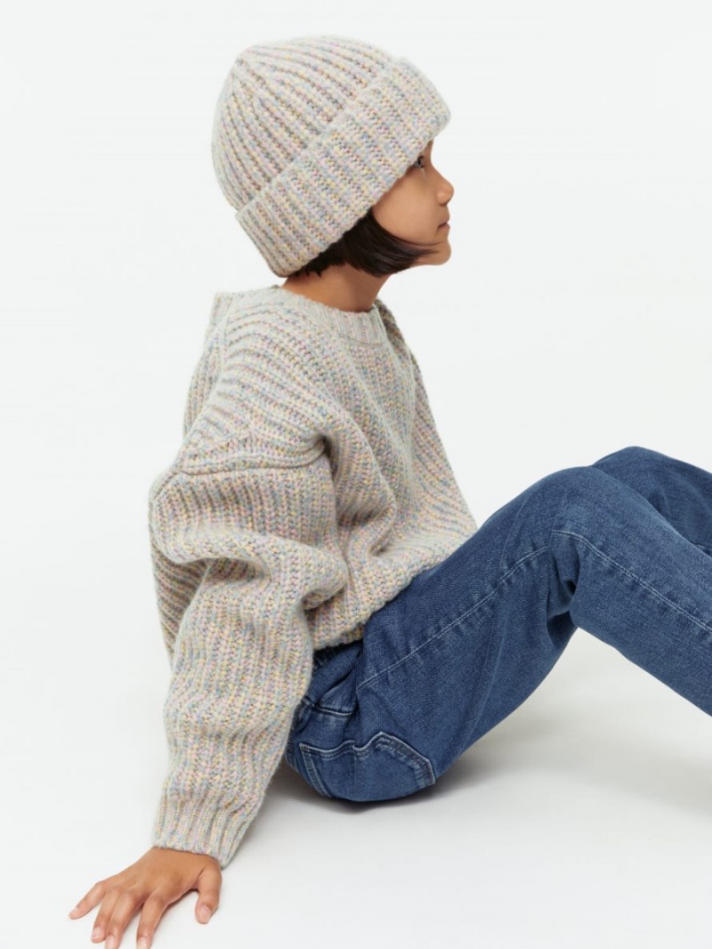 Sweter Arket Space-Dyed Wełna Dziewczynka Różowe Kolorowe | Polska JSWPY-0796