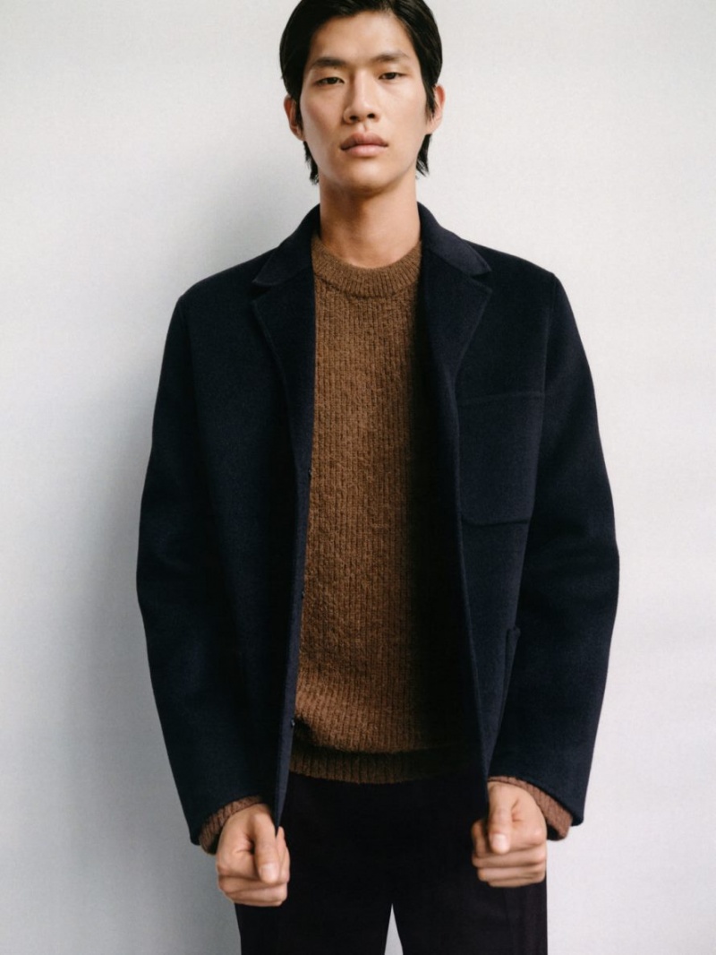 Sweter Arket Wełna Alpaca Męskie Brązowe | Polska JDEUX-6032